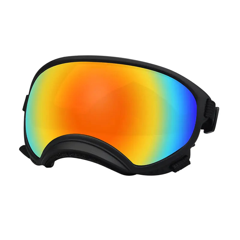 Dog goggles with UV400 polycarbonate lenses – front product view