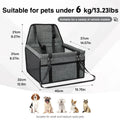 Foldable pet car seat booster installed in vehicle back seat