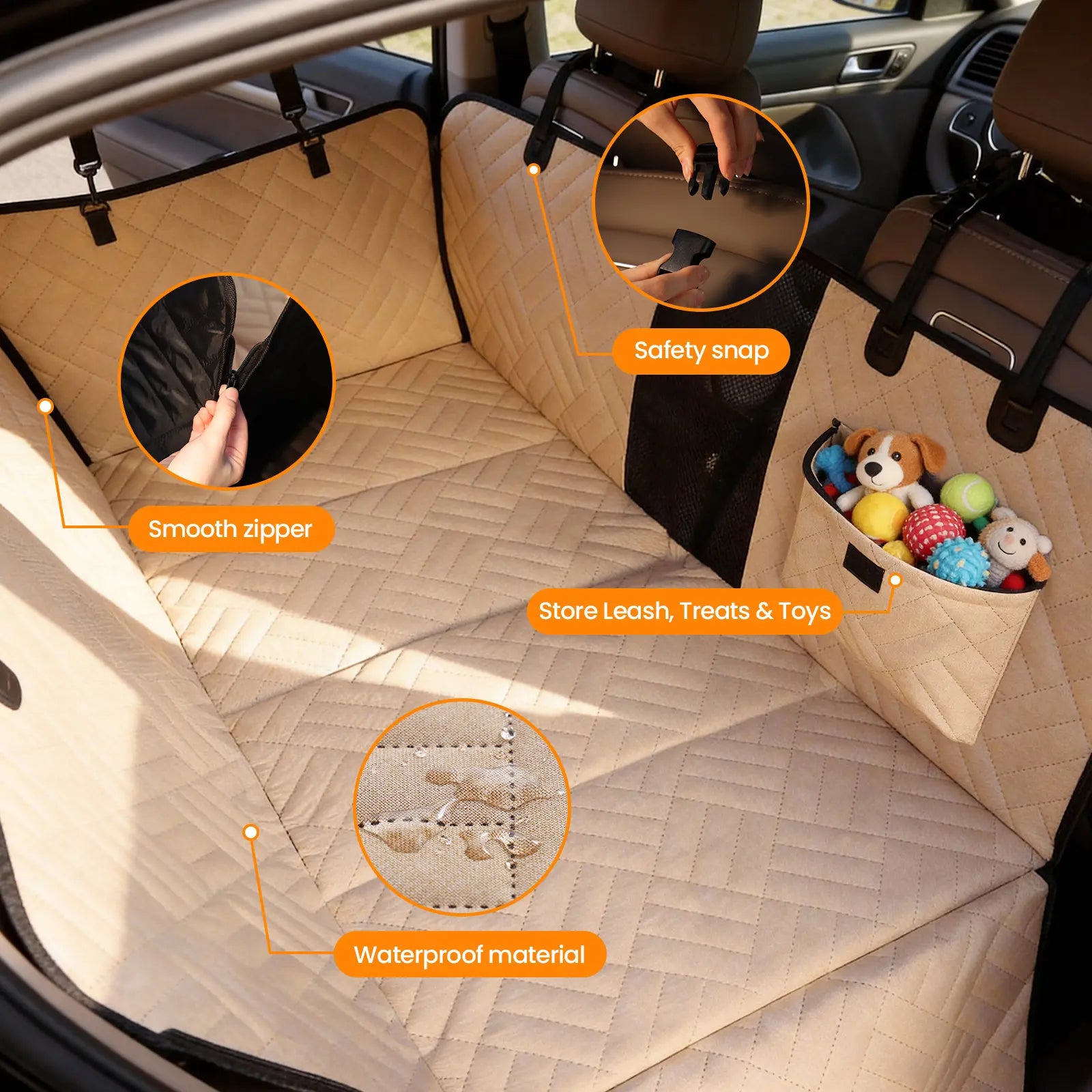 VALUXE seat cover 3 support panels keeping surface flat and stable