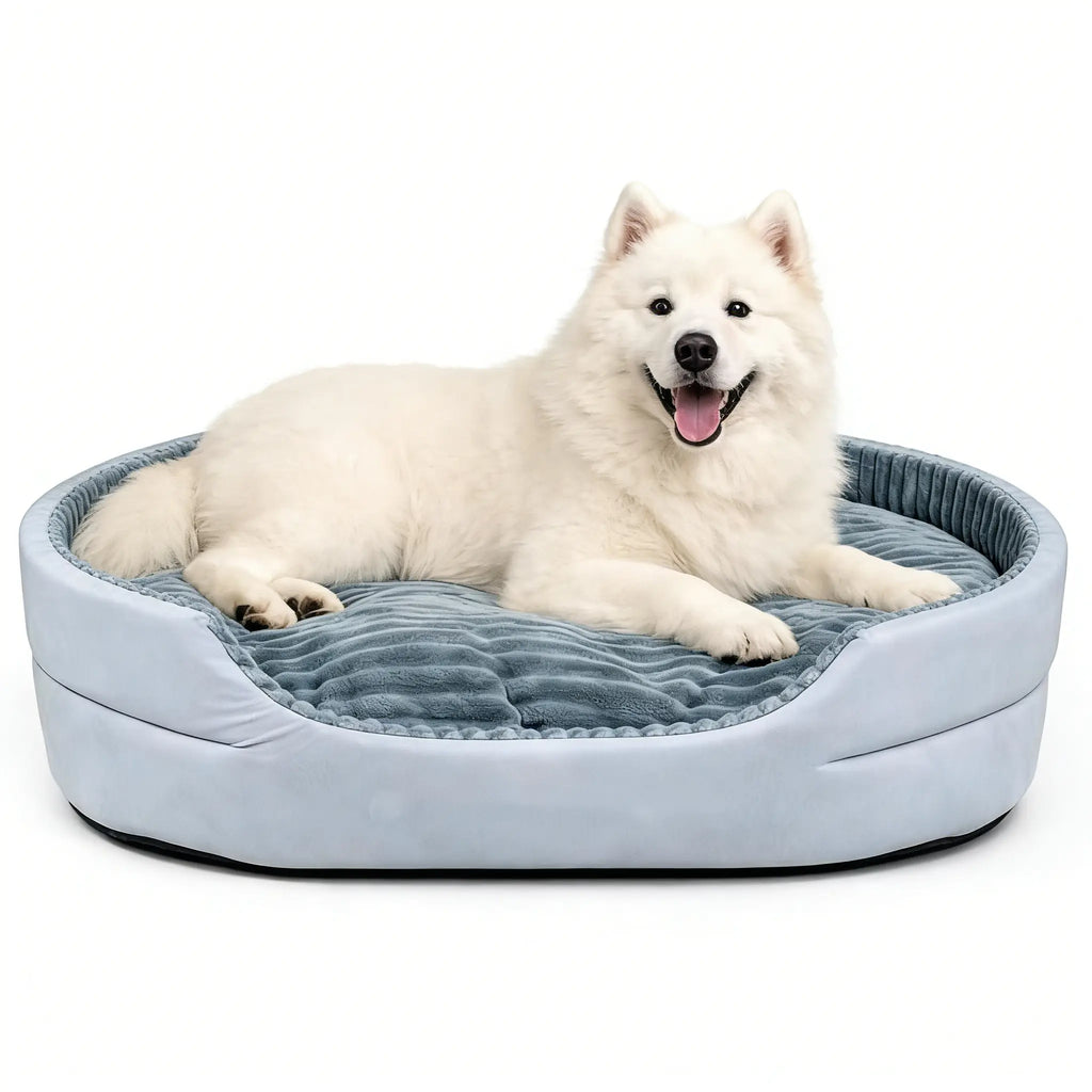 Comhoma Orthopedic Dog Bed & Cat Bed, 360° Bolstered Cuddler Pet Bed with Non-Slip Bottom, Granular Sponge Soft Washable Nest Bed for Small Medium Large Dogs & Cats, Multiple Sizes